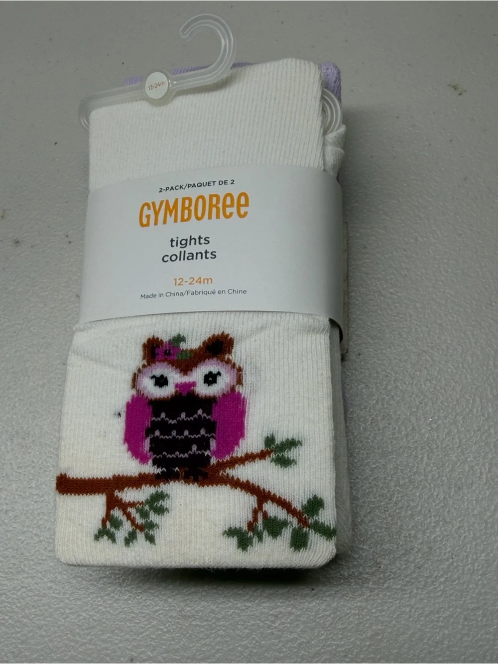 Gymboree Girls Owl Floral Tights 2-Pack - Magical Meadow. NEW